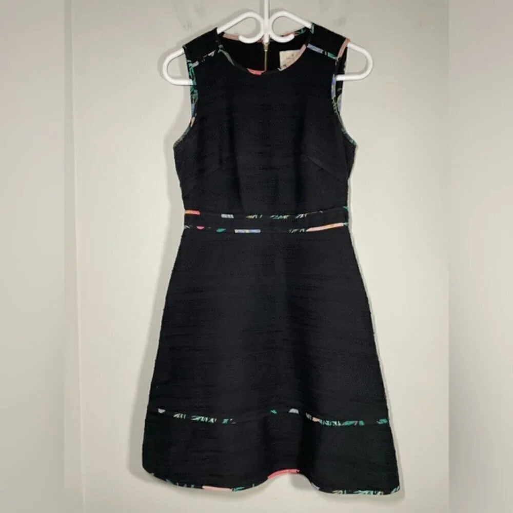 Kate Spade New York Blossom Trim Tweed A-Line Dress size 2
